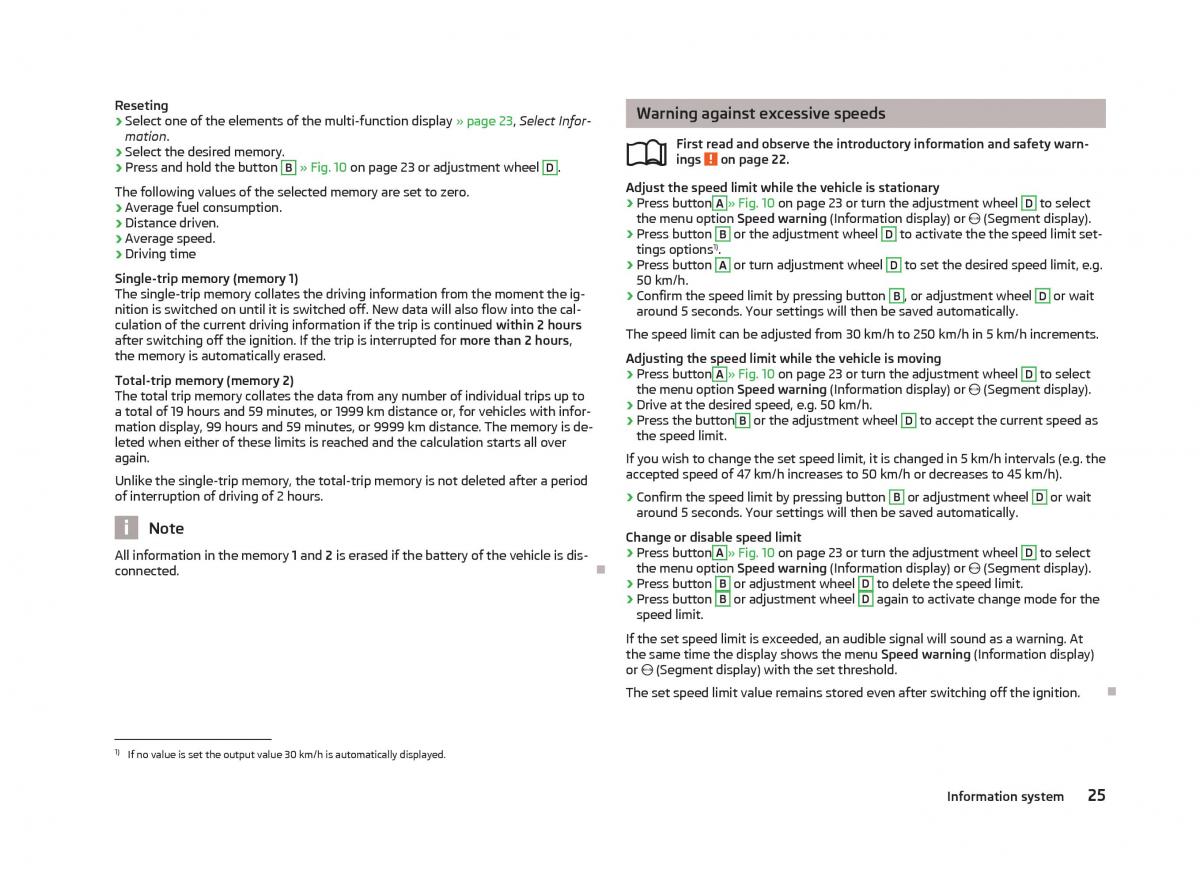 Skoda Superb II 2 owners manual / page 27