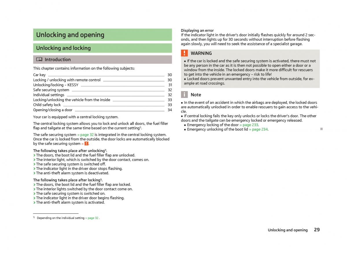 Skoda Superb II 2 owners manual / page 31