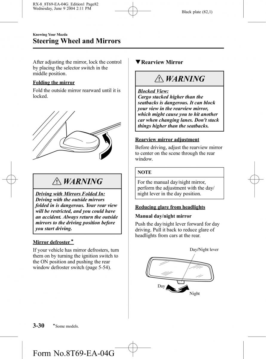 Mazda RX 8 owners manual / page 82