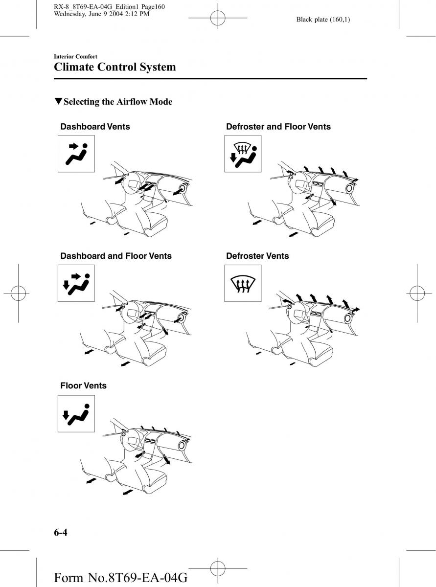 Mazda RX 8 owners manual / page 160