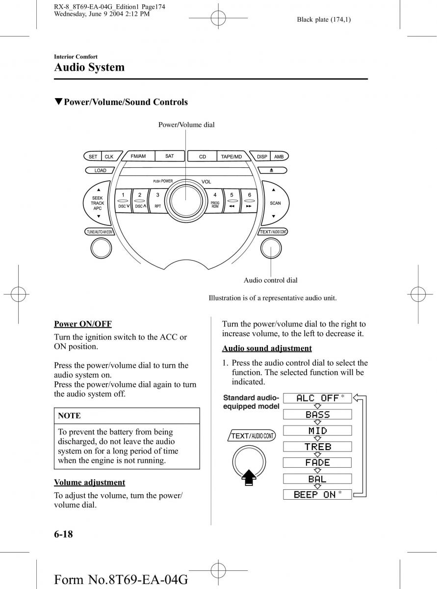 Mazda RX 8 owners manual / page 174