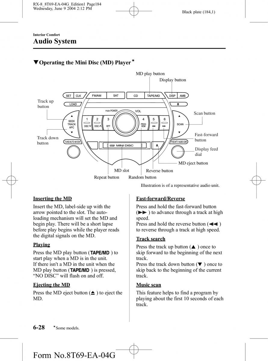 Mazda RX 8 owners manual / page 184