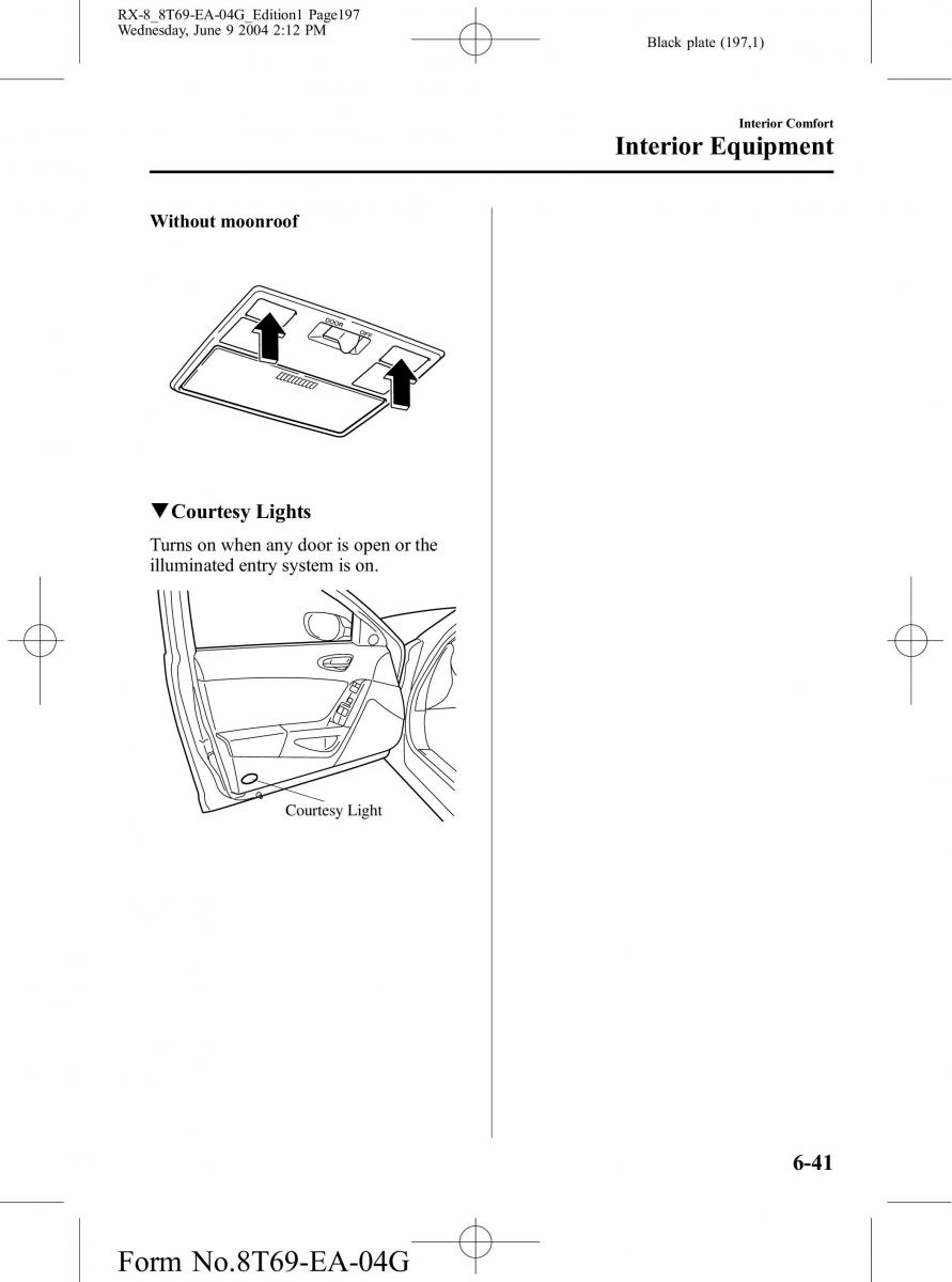 Mazda RX 8 owners manual / page 197