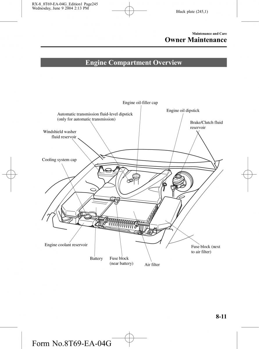 Mazda RX 8 owners manual / page 245