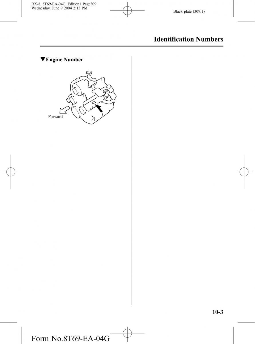 Mazda RX 8 owners manual / page 309