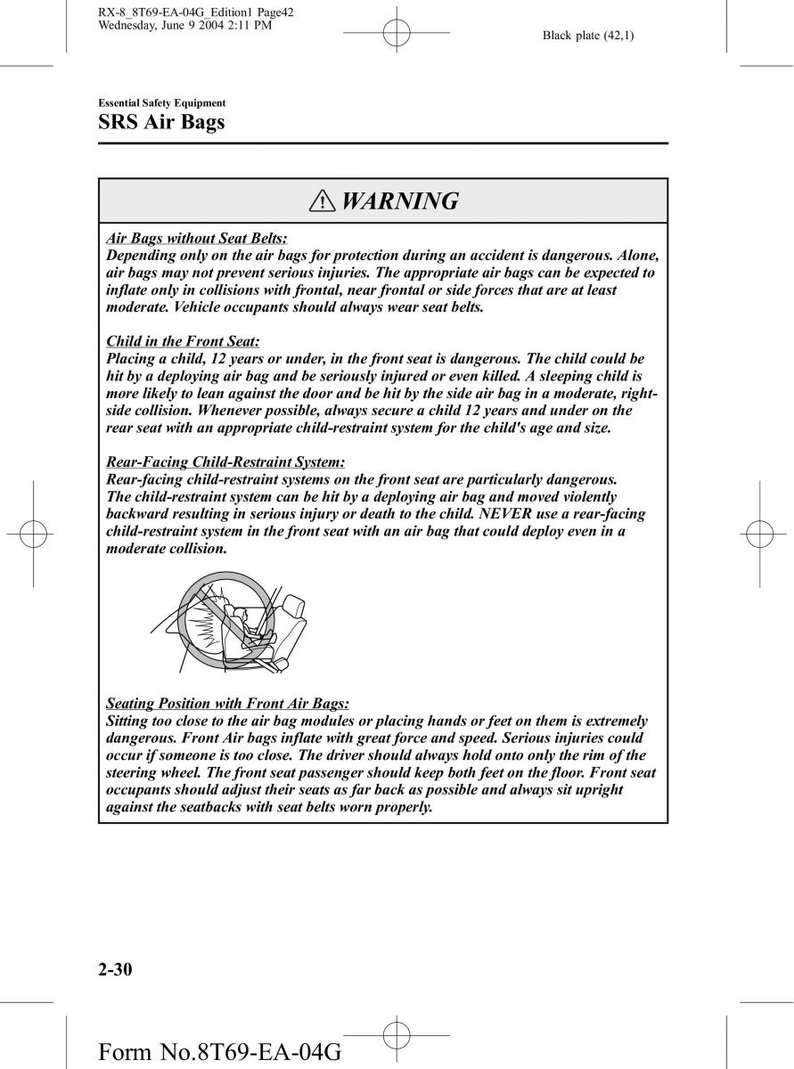 Mazda RX 8 owners manual / page 42