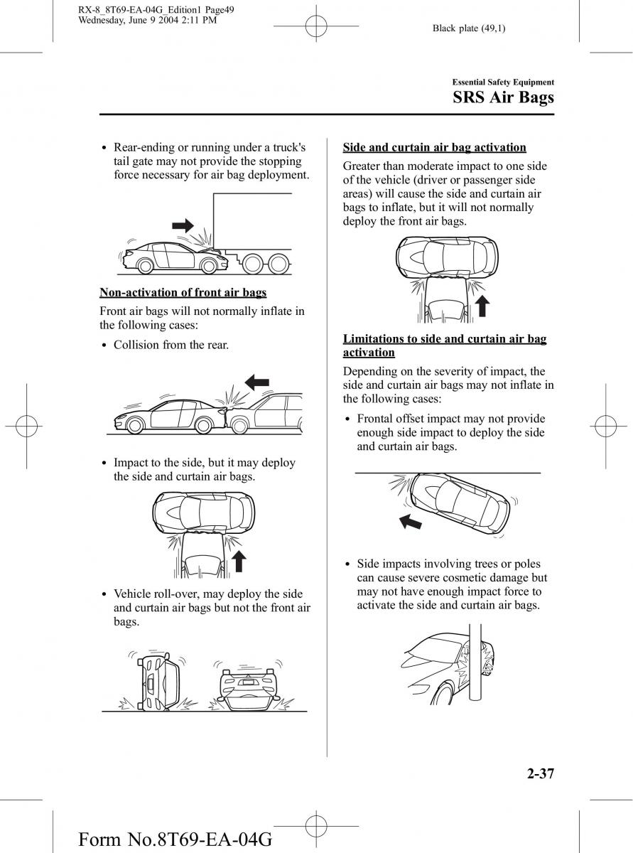 Mazda RX 8 owners manual / page 49