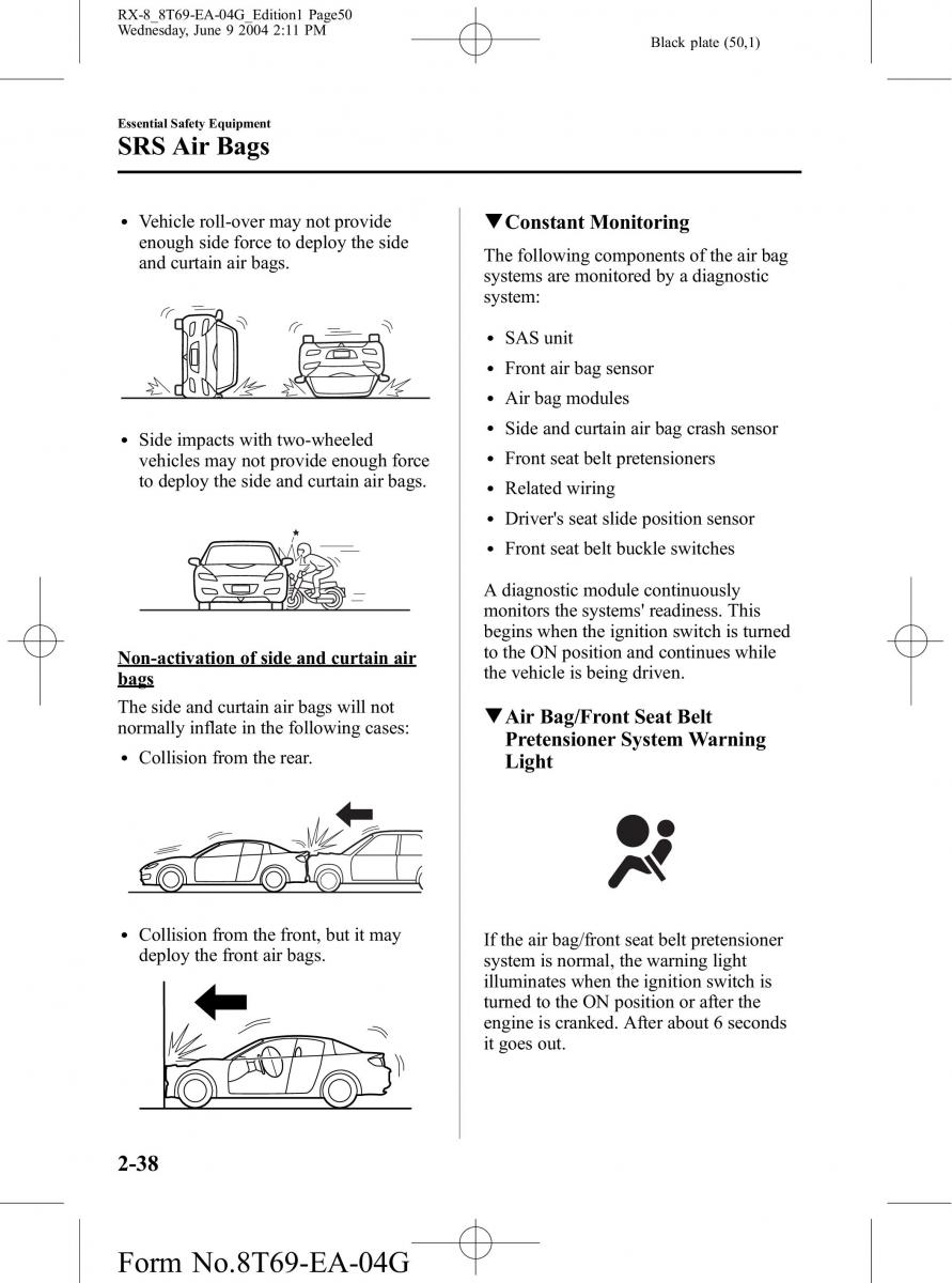 Mazda RX 8 owners manual / page 50