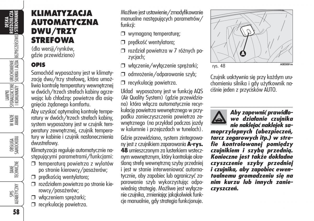 Alfa Romeo 159 instrukcja obslugi / page 60