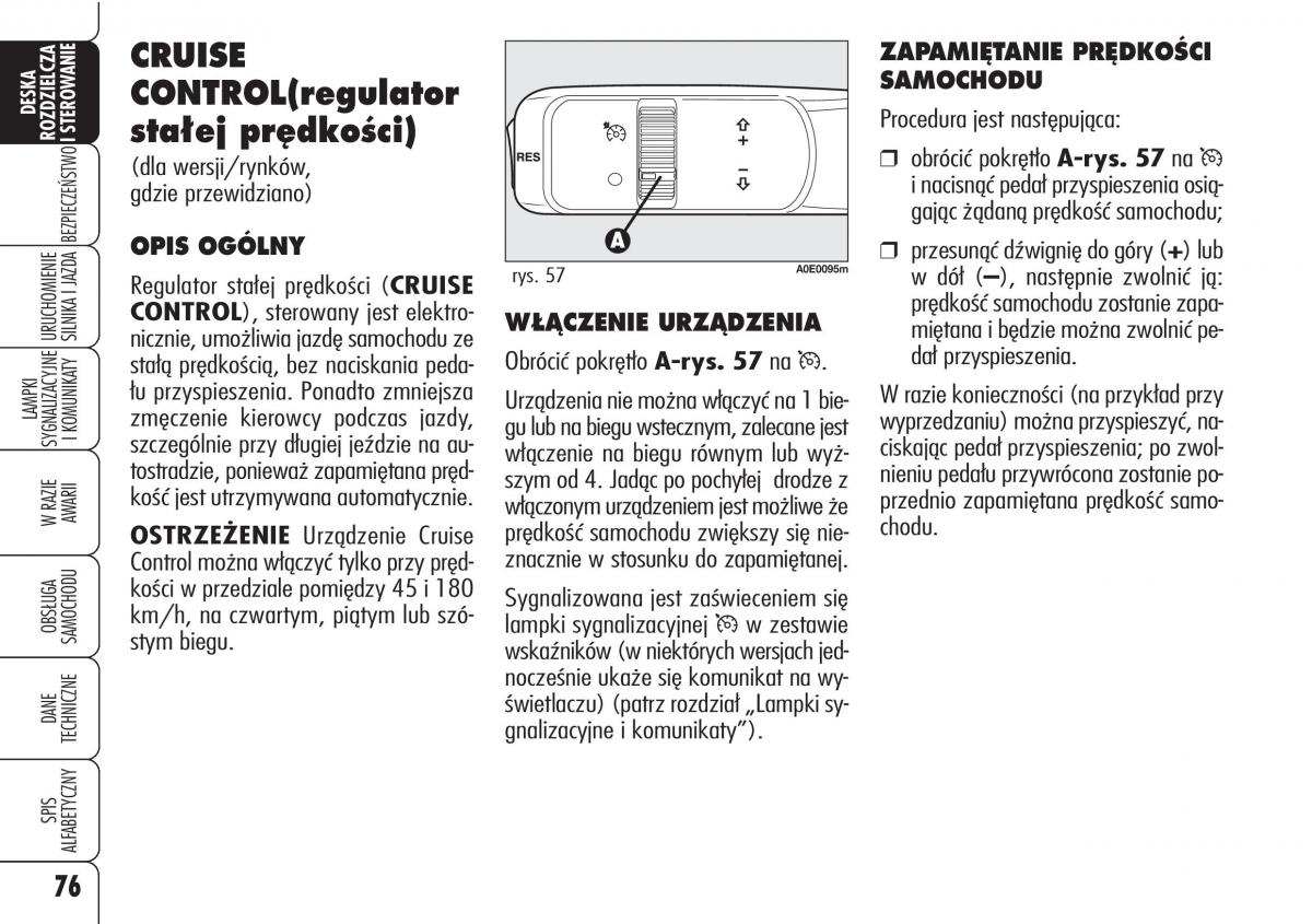 Alfa Romeo 159 instrukcja obslugi / page 78