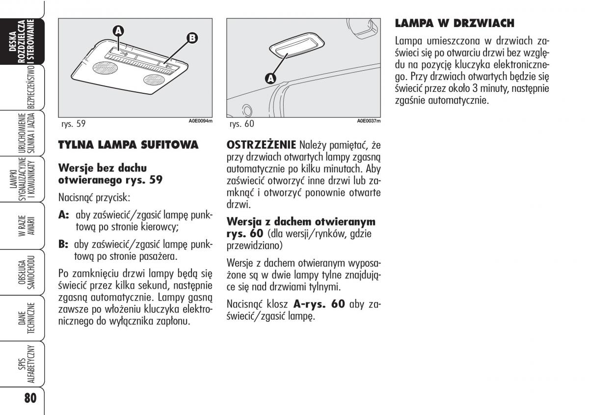 Alfa Romeo 159 instrukcja obslugi / page 82