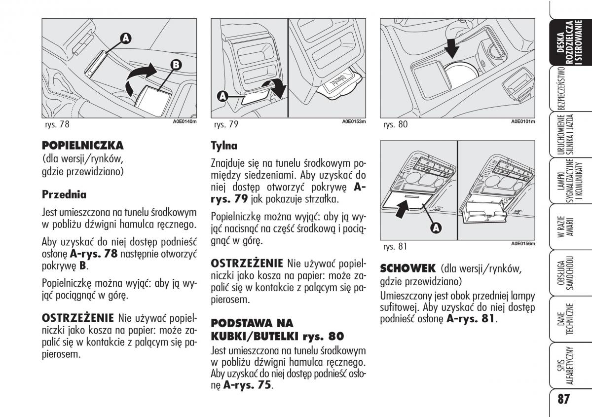 Alfa Romeo 159 instrukcja obslugi / page 89