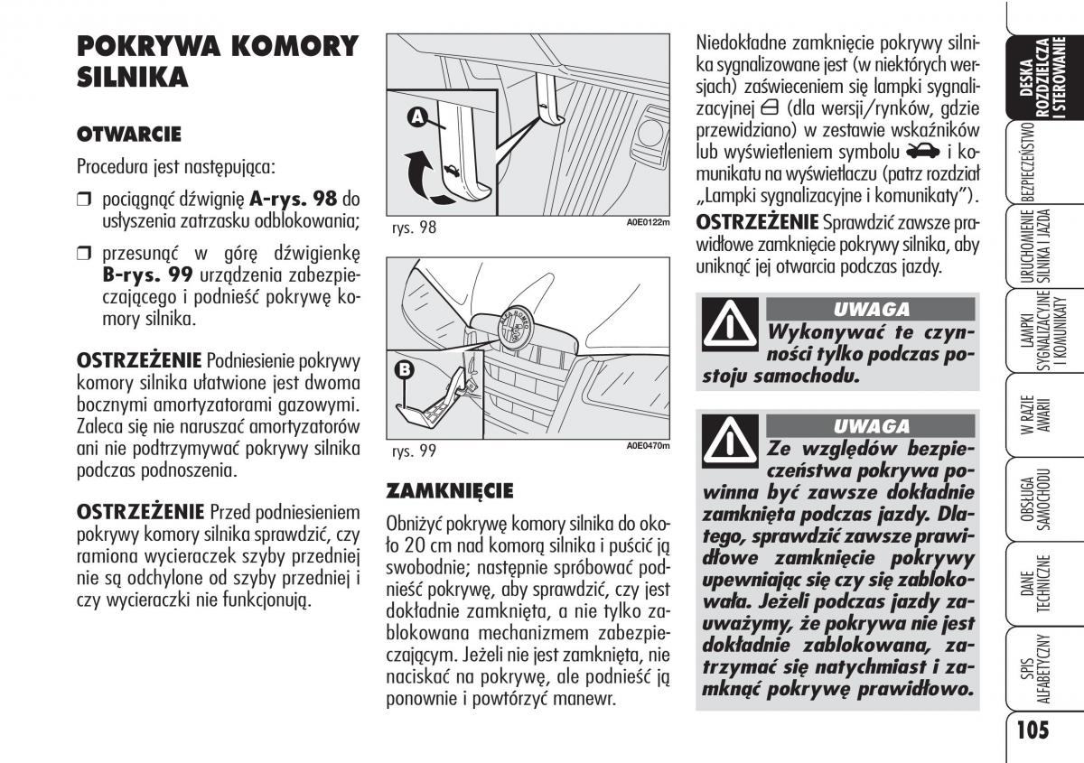 Alfa Romeo 159 instrukcja obslugi / page 107