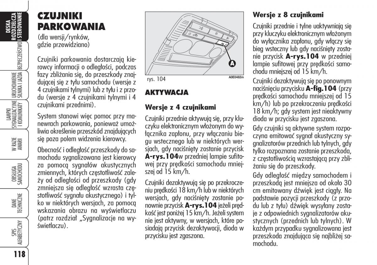 Alfa Romeo 159 instrukcja obslugi / page 120