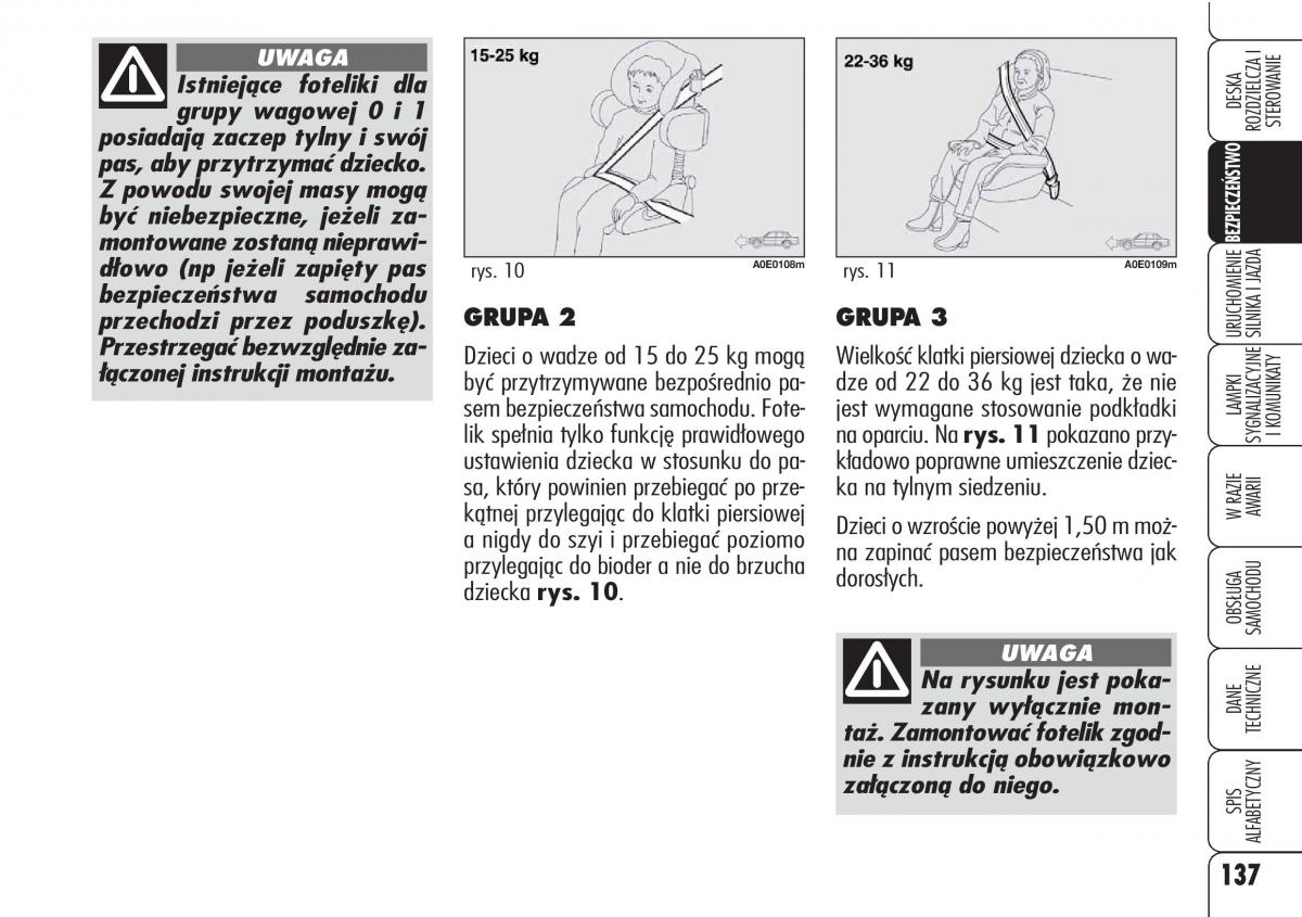 Alfa Romeo 159 instrukcja obslugi / page 139