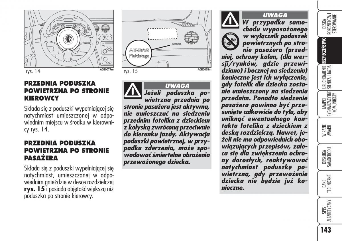 Alfa Romeo 159 instrukcja obslugi / page 145