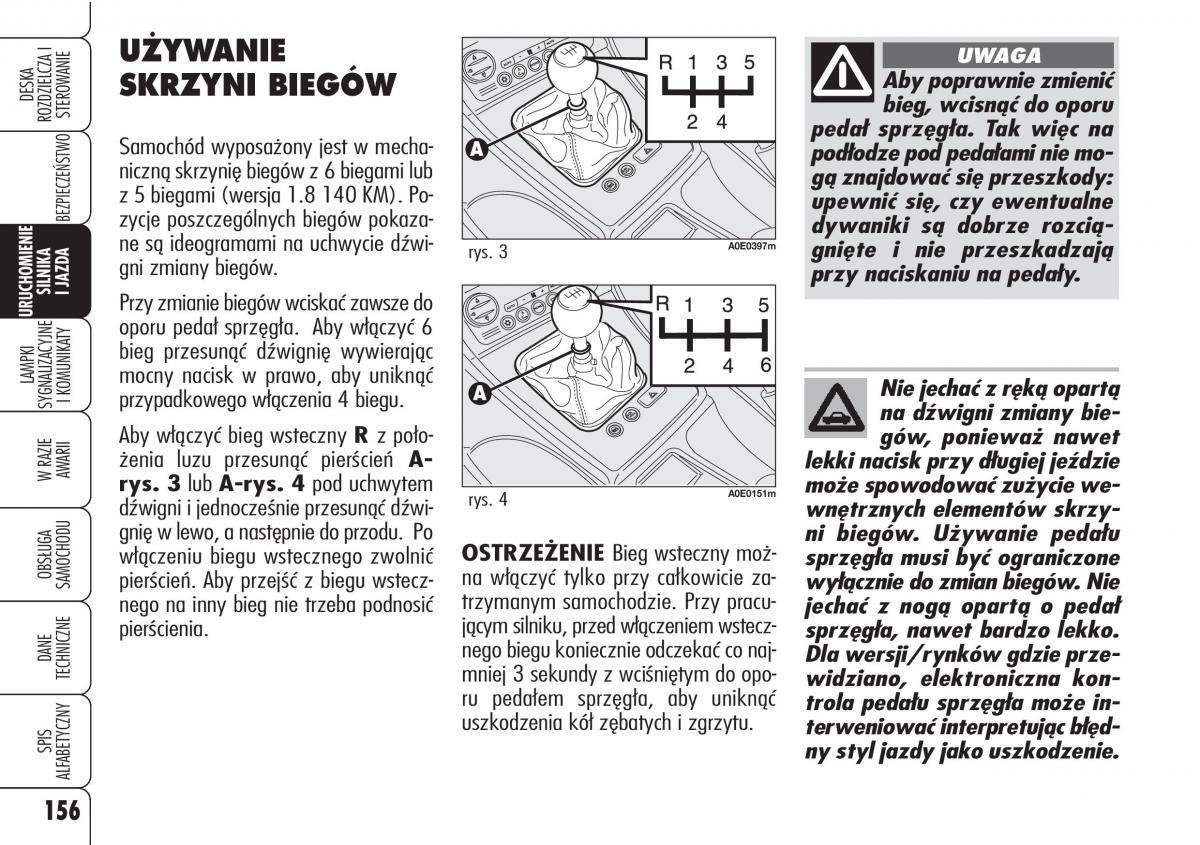 Alfa Romeo 159 instrukcja obslugi / page 158