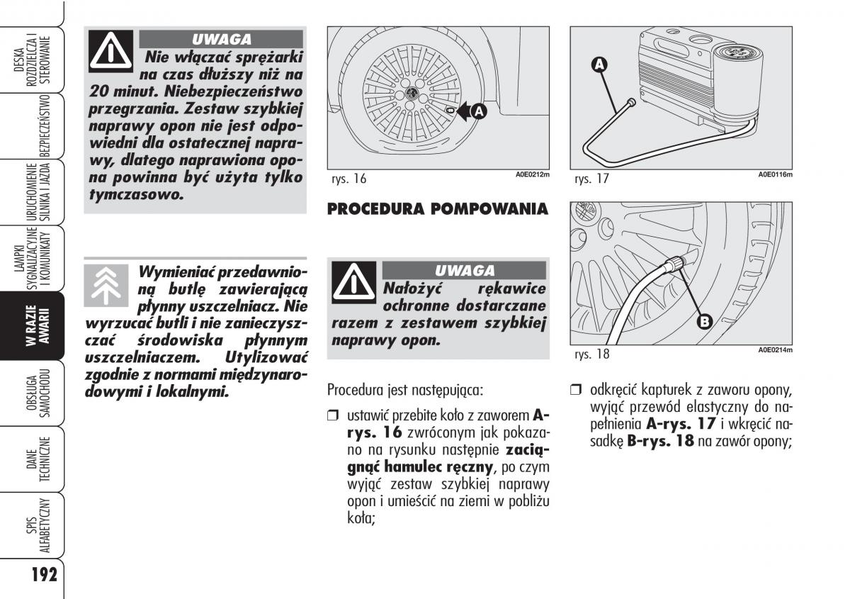 Alfa Romeo 159 instrukcja obslugi / page 194