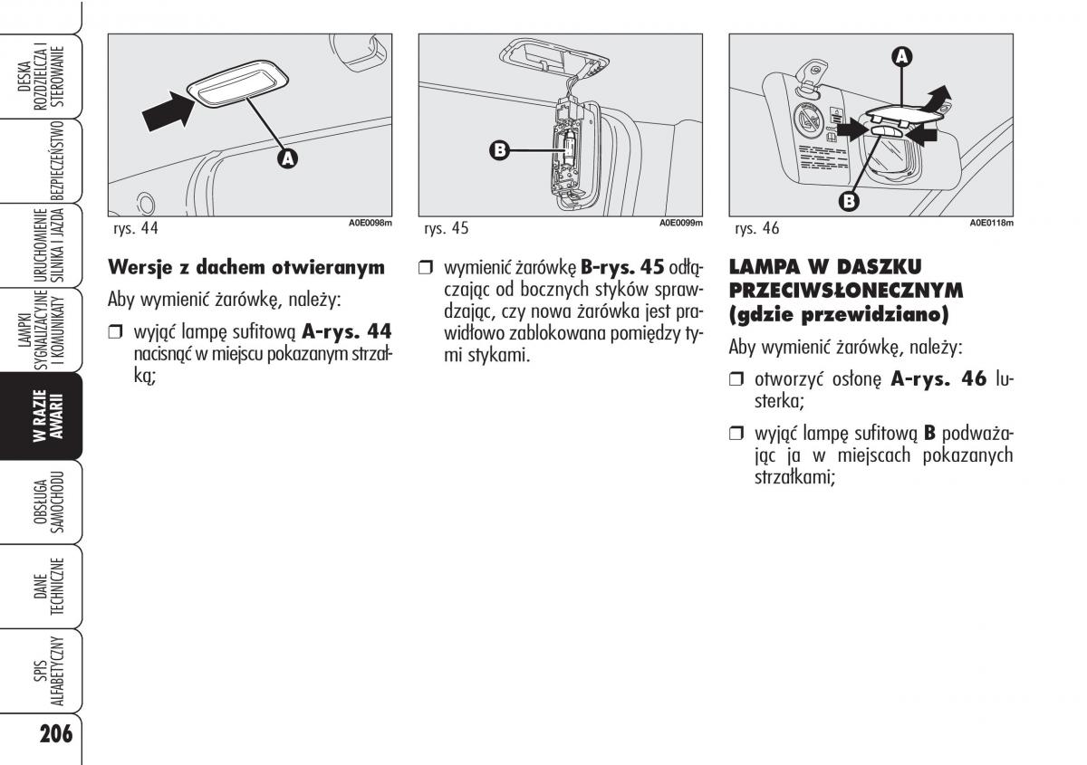 Alfa Romeo 159 instrukcja obslugi / page 208