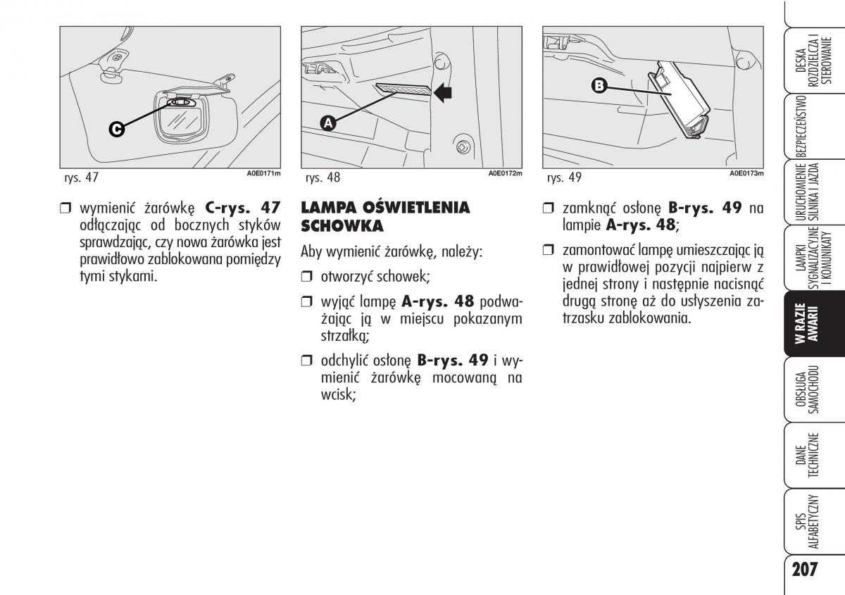 Alfa Romeo 159 instrukcja obslugi / page 209