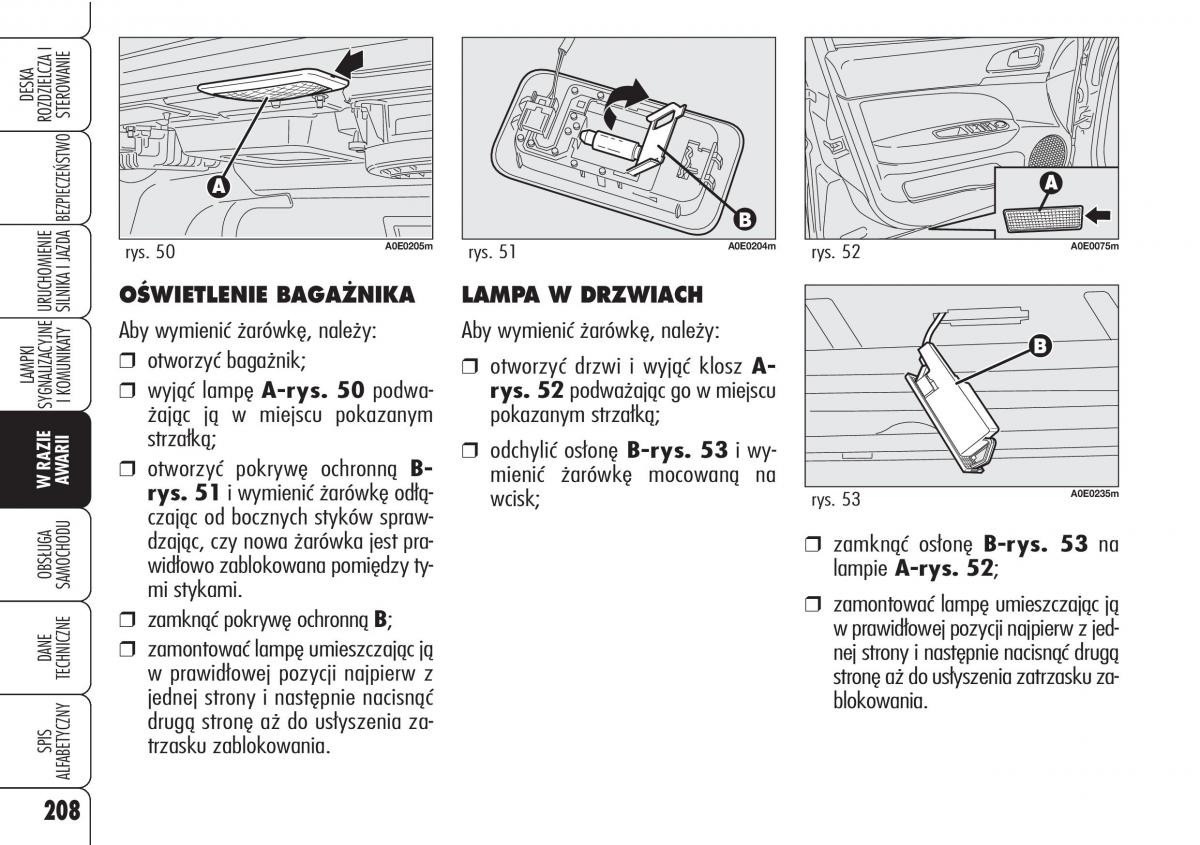 Alfa Romeo 159 instrukcja obslugi / page 210