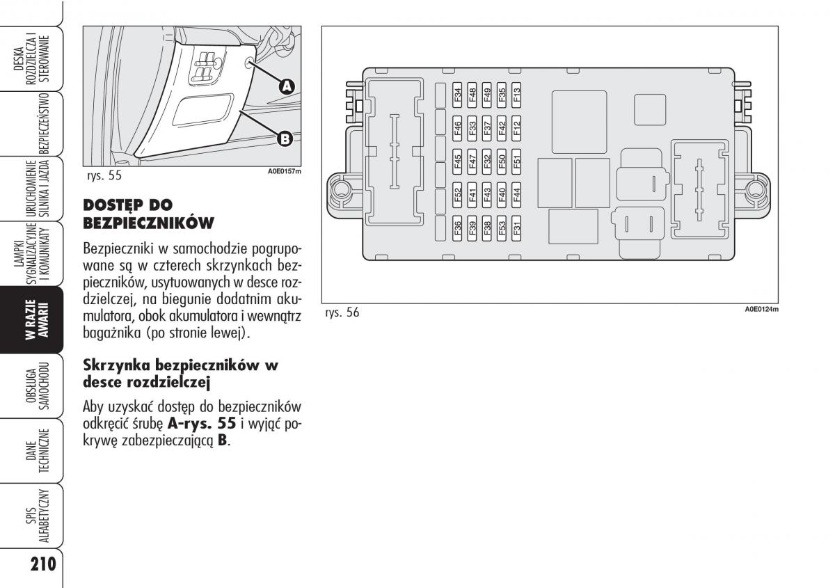 Alfa Romeo 159 instrukcja obslugi / page 212