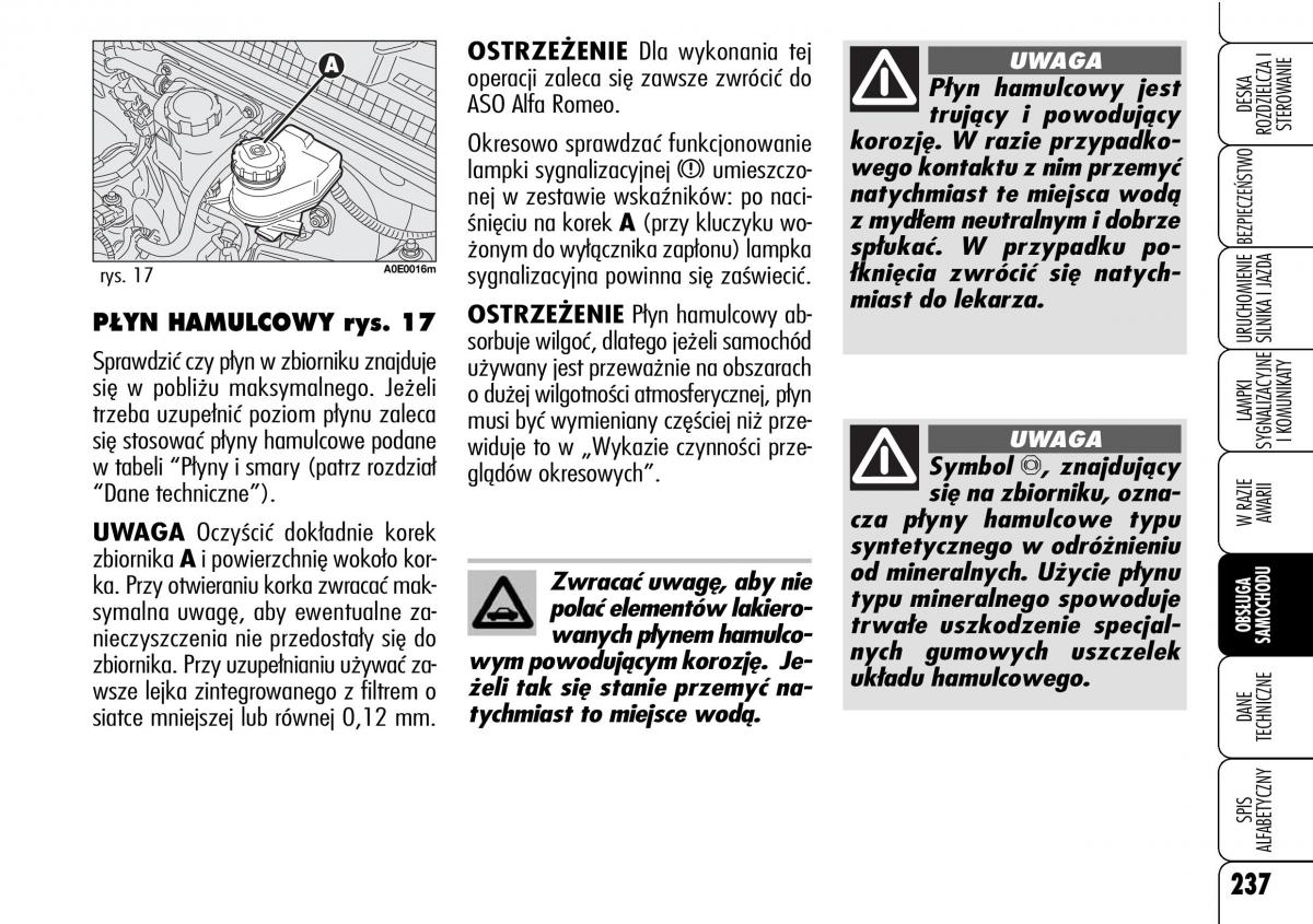 Alfa Romeo 159 instrukcja obslugi / page 239