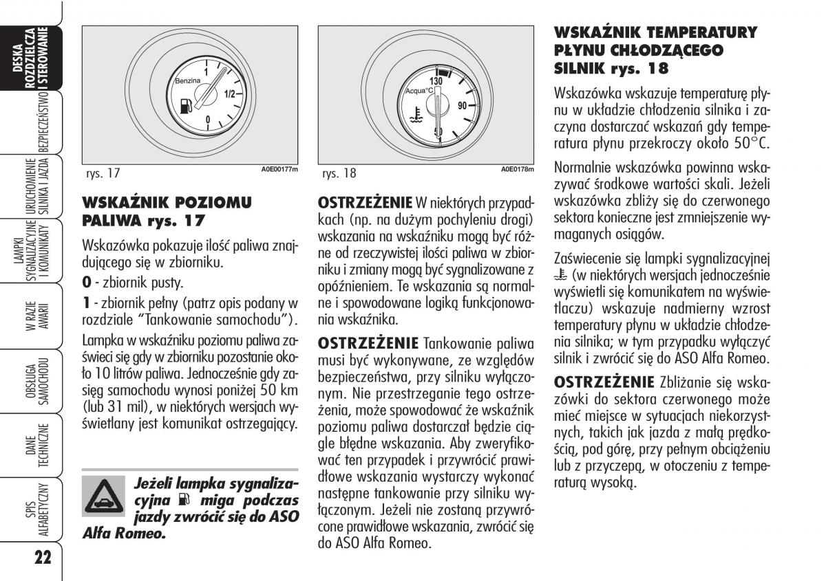 Alfa Romeo 159 instrukcja obslugi / page 24