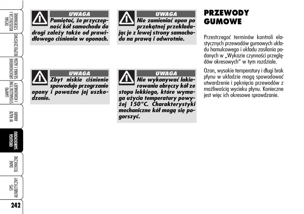 Alfa Romeo 159 instrukcja obslugi / page 244