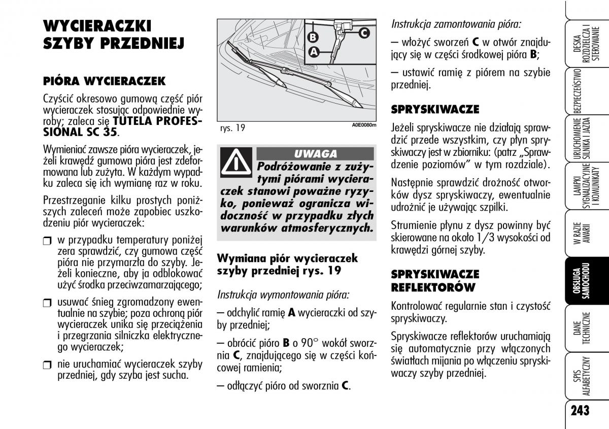 Alfa Romeo 159 instrukcja obslugi / page 245