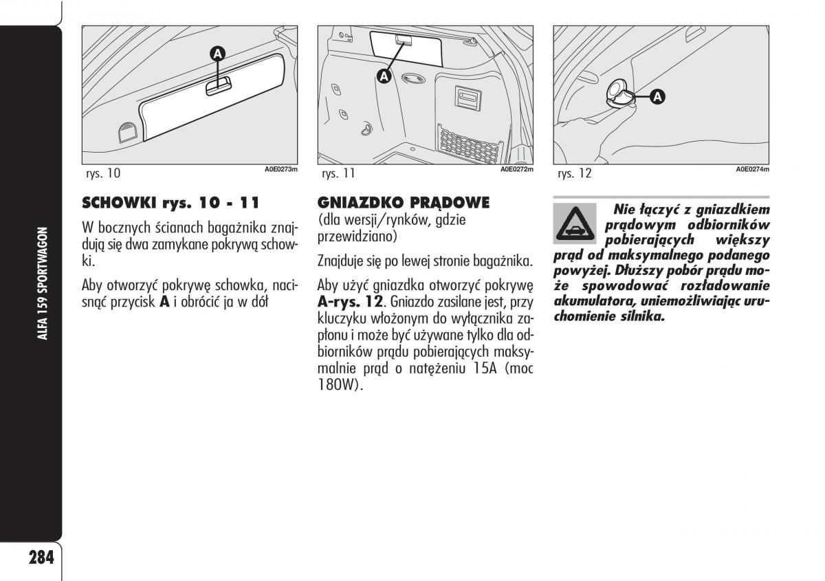 Alfa Romeo 159 instrukcja obslugi / page 286