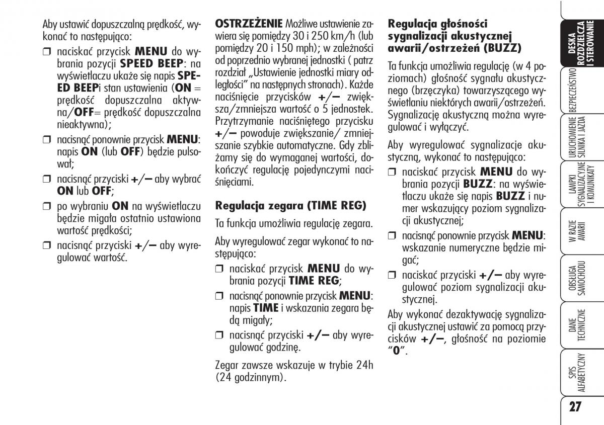 Alfa Romeo 159 instrukcja obslugi / page 29