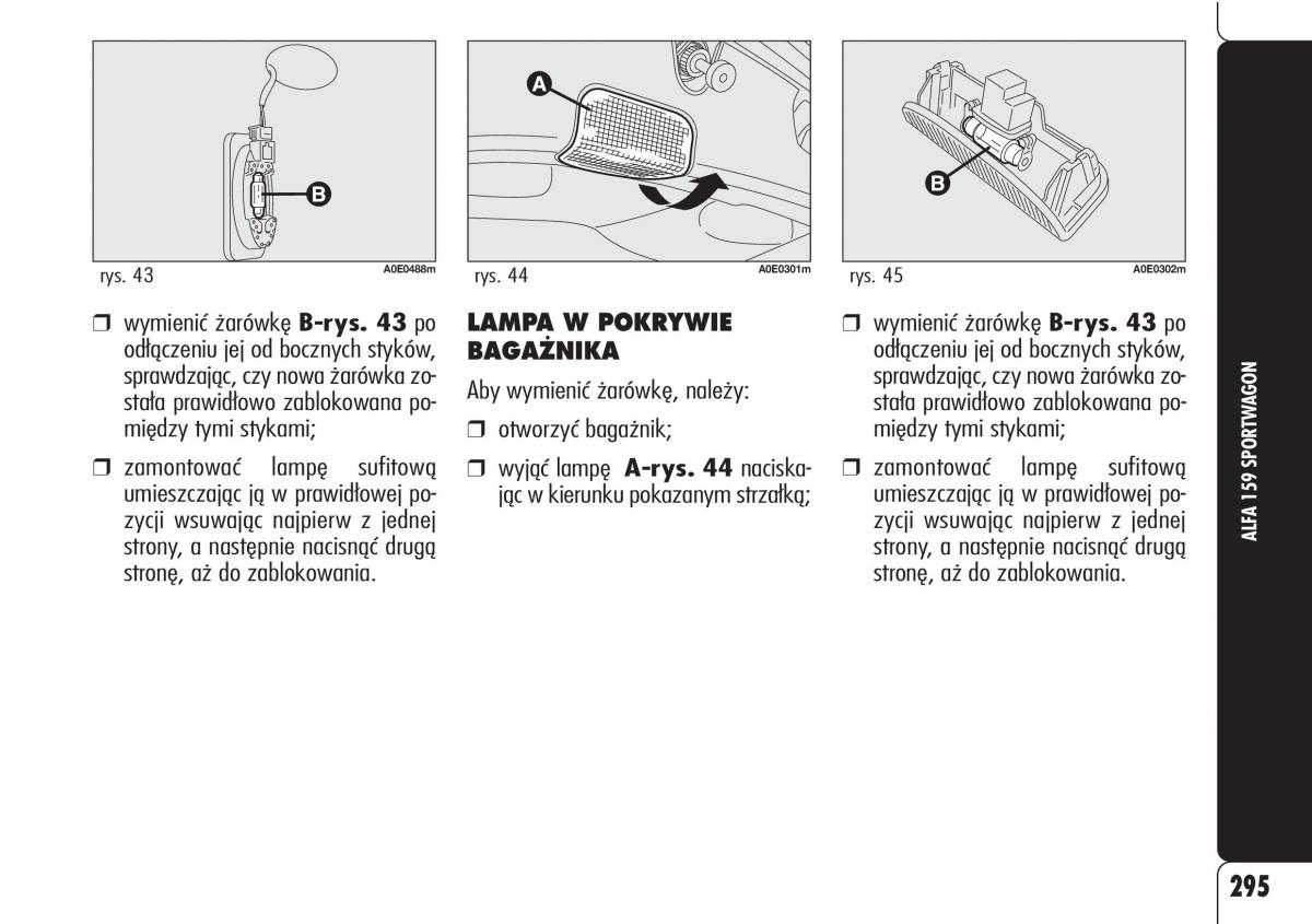 Alfa Romeo 159 instrukcja obslugi / page 297