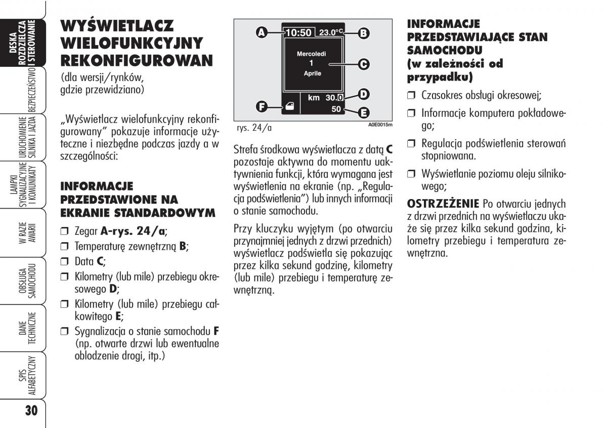 Alfa Romeo 159 instrukcja obslugi / page 32