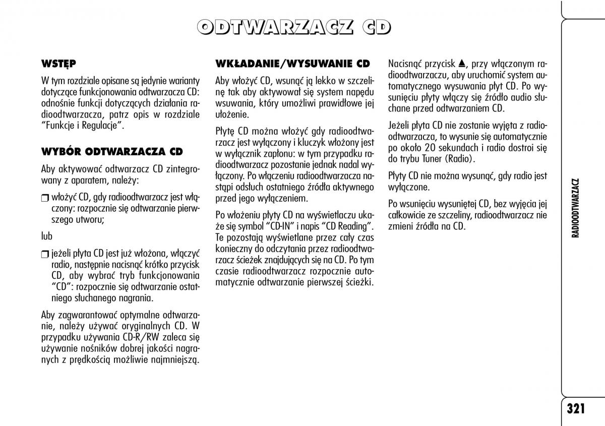 Alfa Romeo 159 instrukcja obslugi / page 323