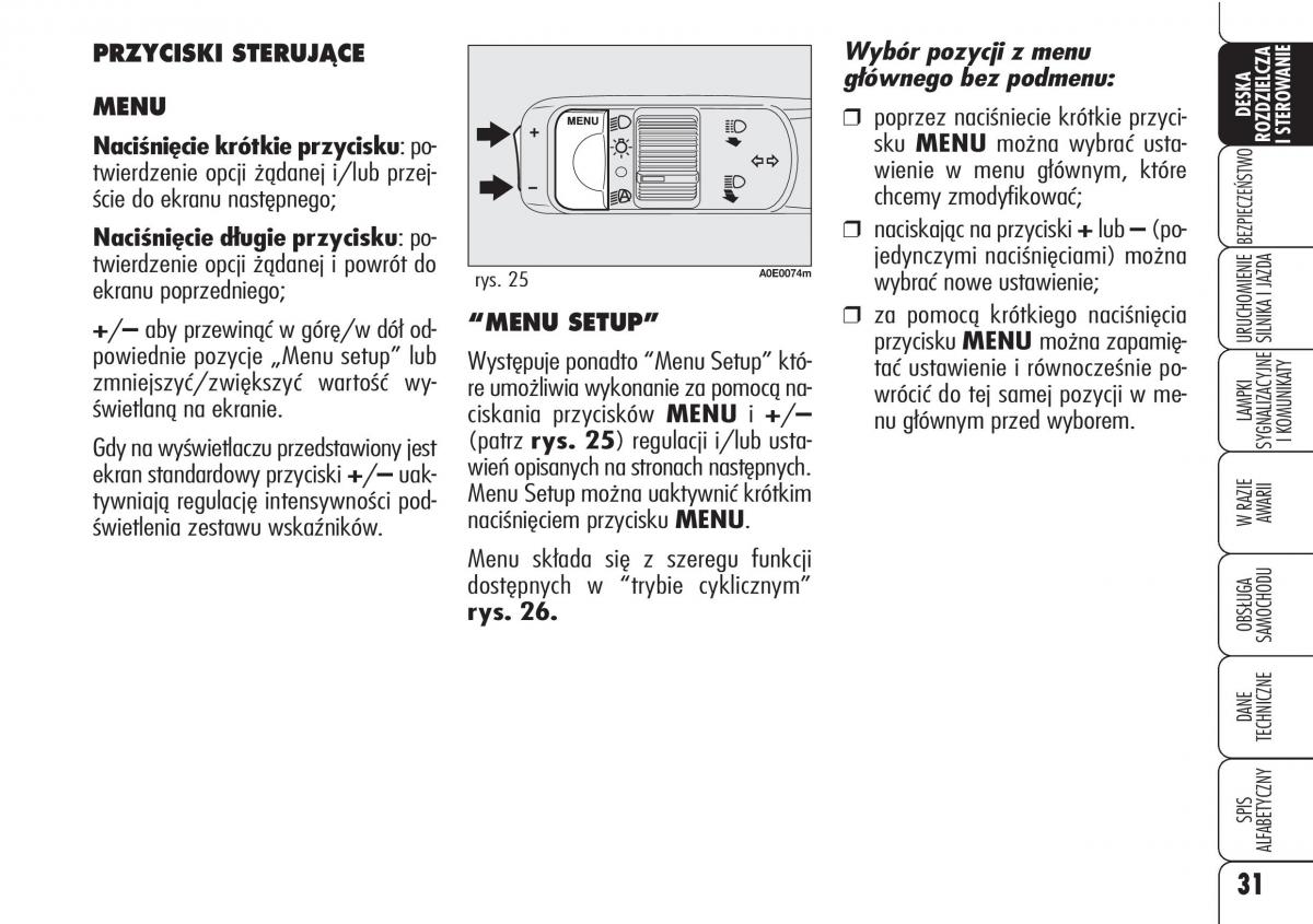 Alfa Romeo 159 instrukcja obslugi / page 33