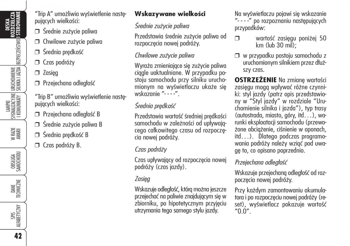 Alfa Romeo 159 instrukcja obslugi / page 44