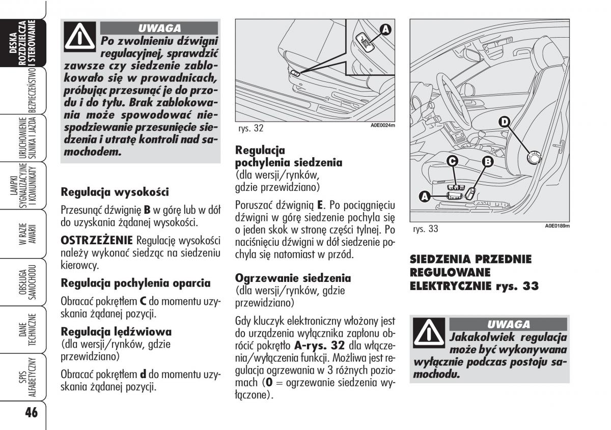 Alfa Romeo 159 instrukcja obslugi / page 48