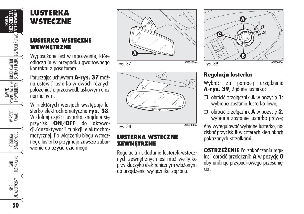 Alfa Romeo 159 instrukcja obslugi / page 52