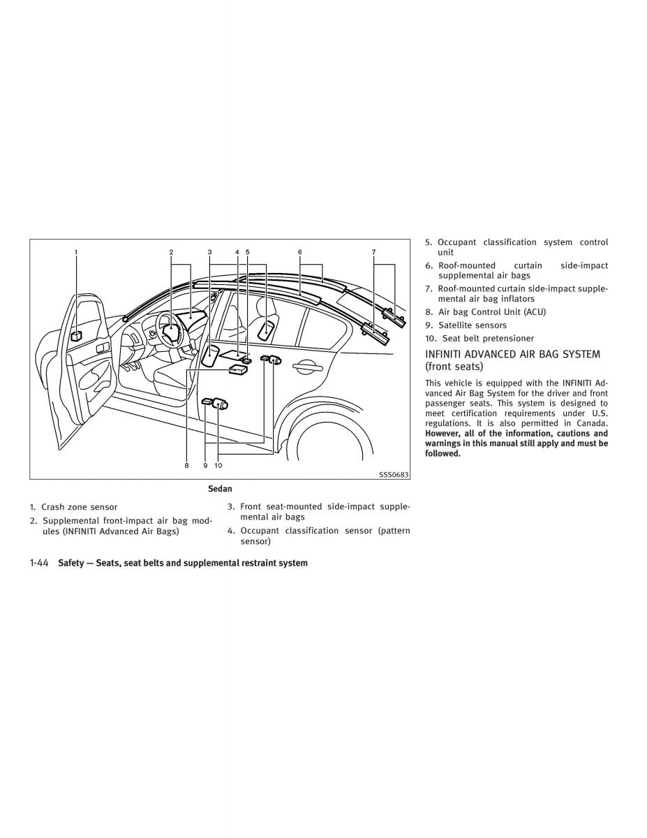 Infiniti G V37 Coupe owners manual / page 62