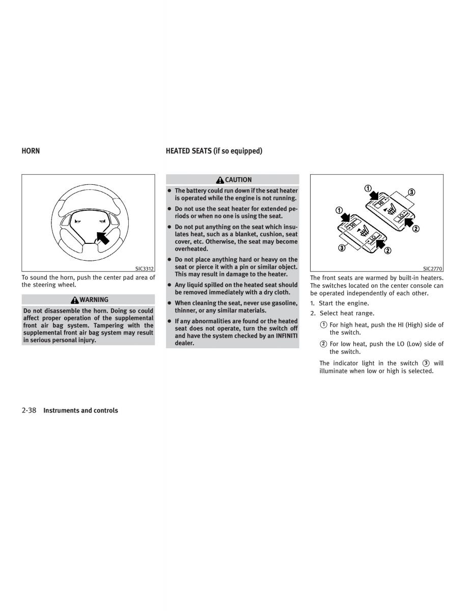 Infiniti G V37 Coupe owners manual / page 112