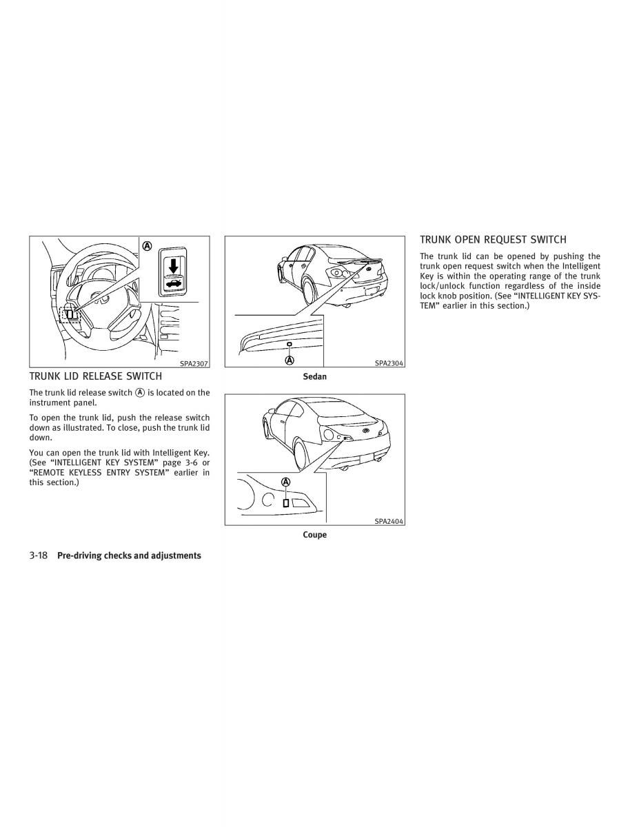 Infiniti G V37 Coupe owners manual / page 152