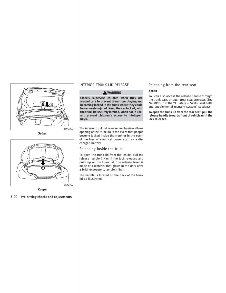 Infiniti G V37 Coupe owners manual / page 154