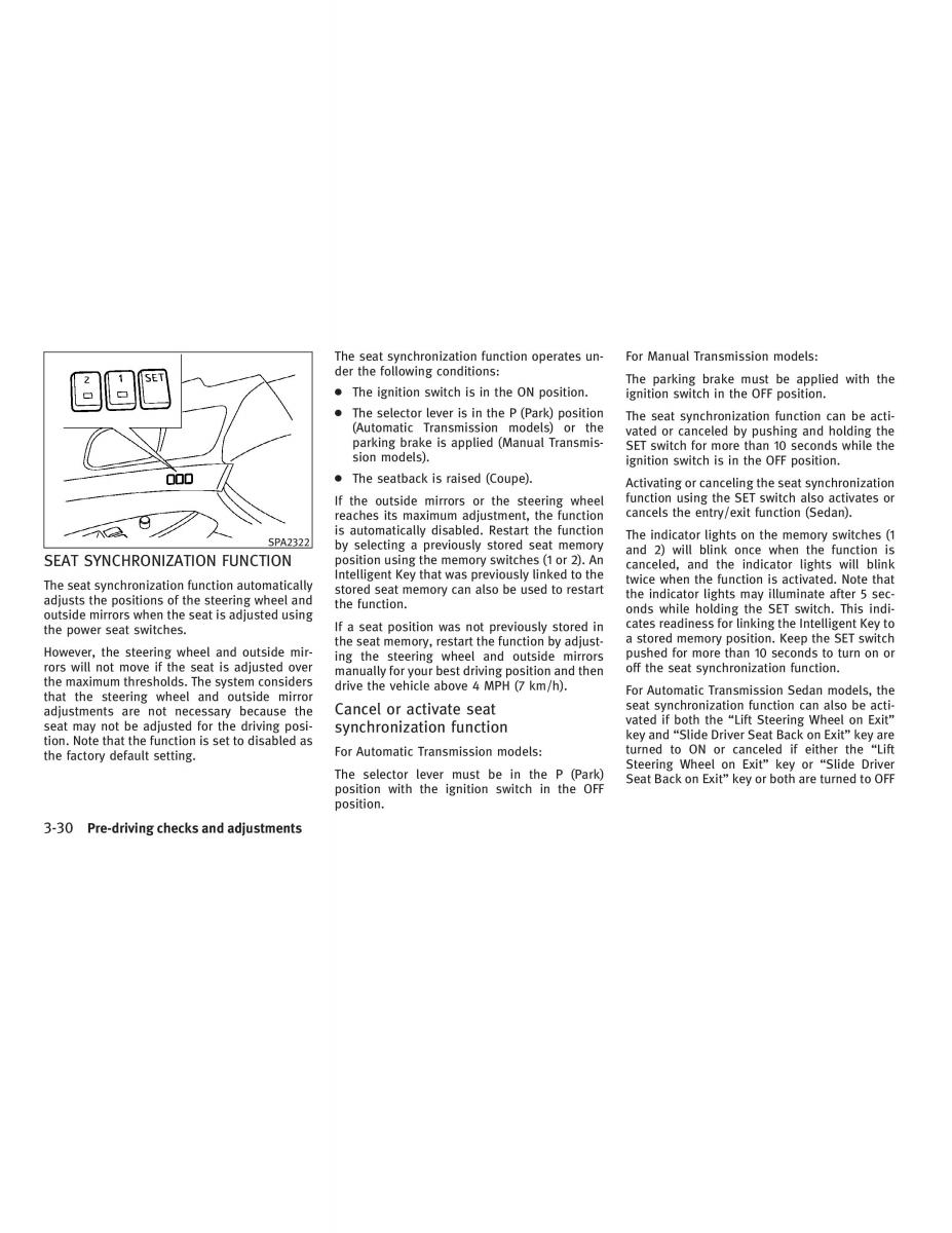 Infiniti G V37 Coupe owners manual / page 164