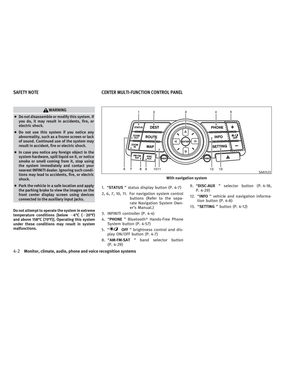 Infiniti G V37 Coupe owners manual / page 170