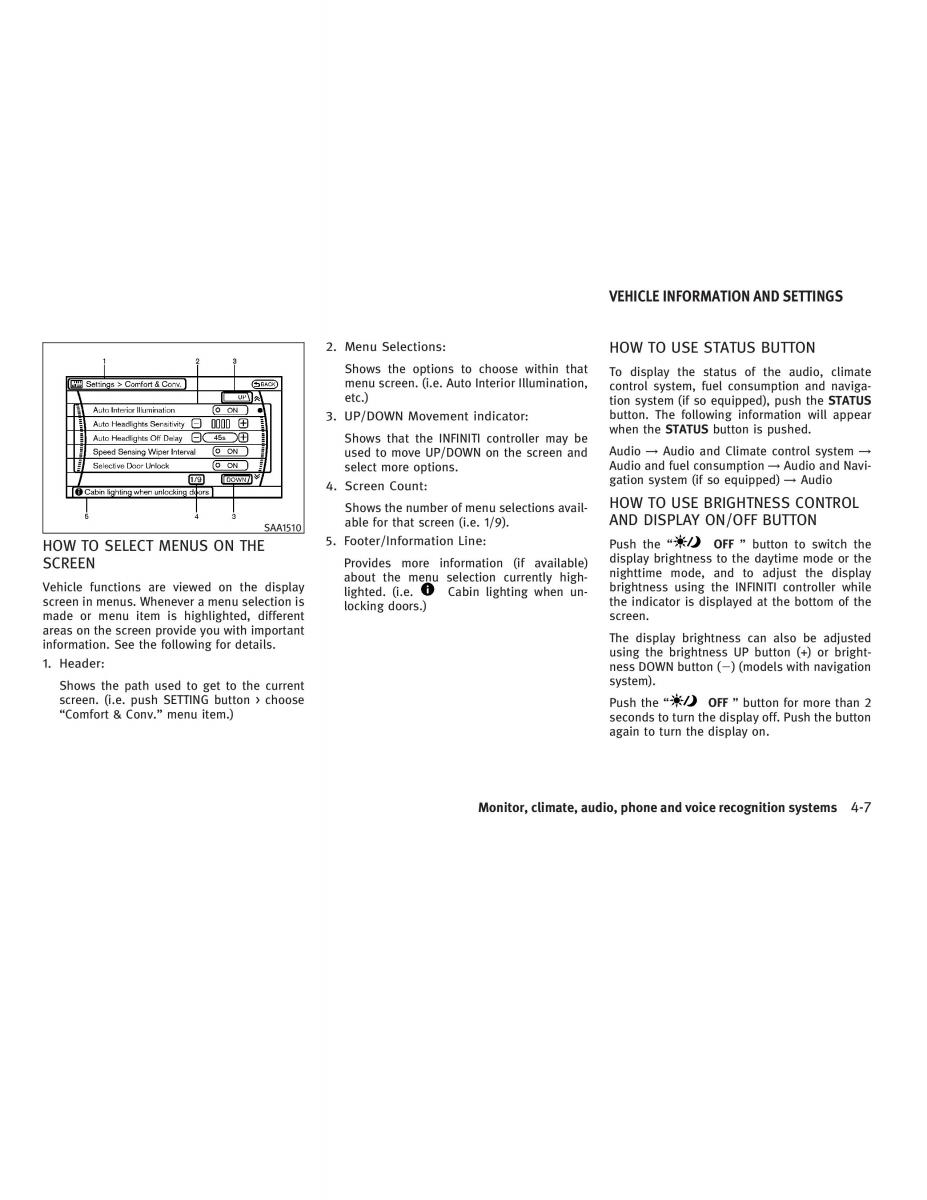 Infiniti G V37 Coupe owners manual / page 175