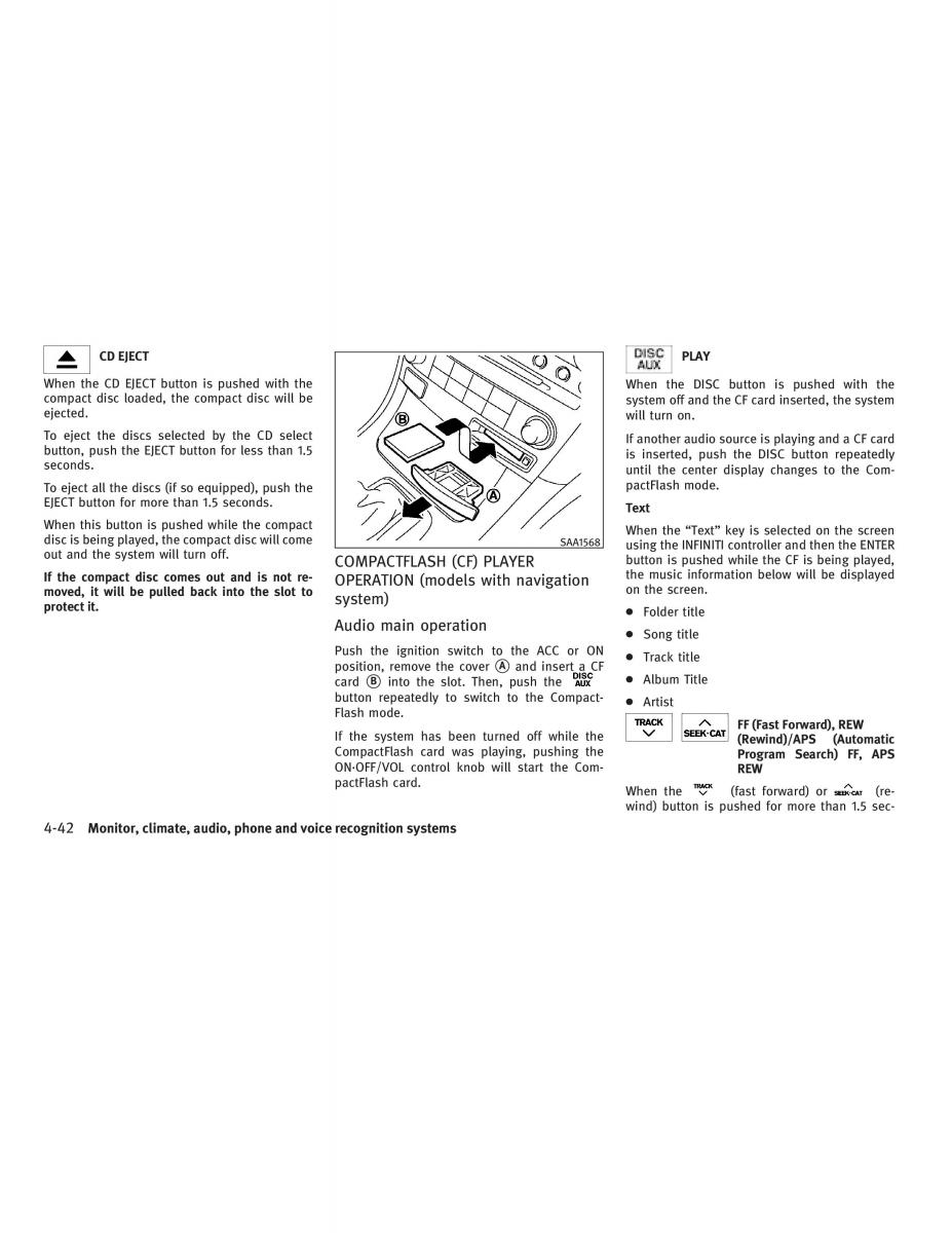 Infiniti G V37 Coupe owners manual / page 210