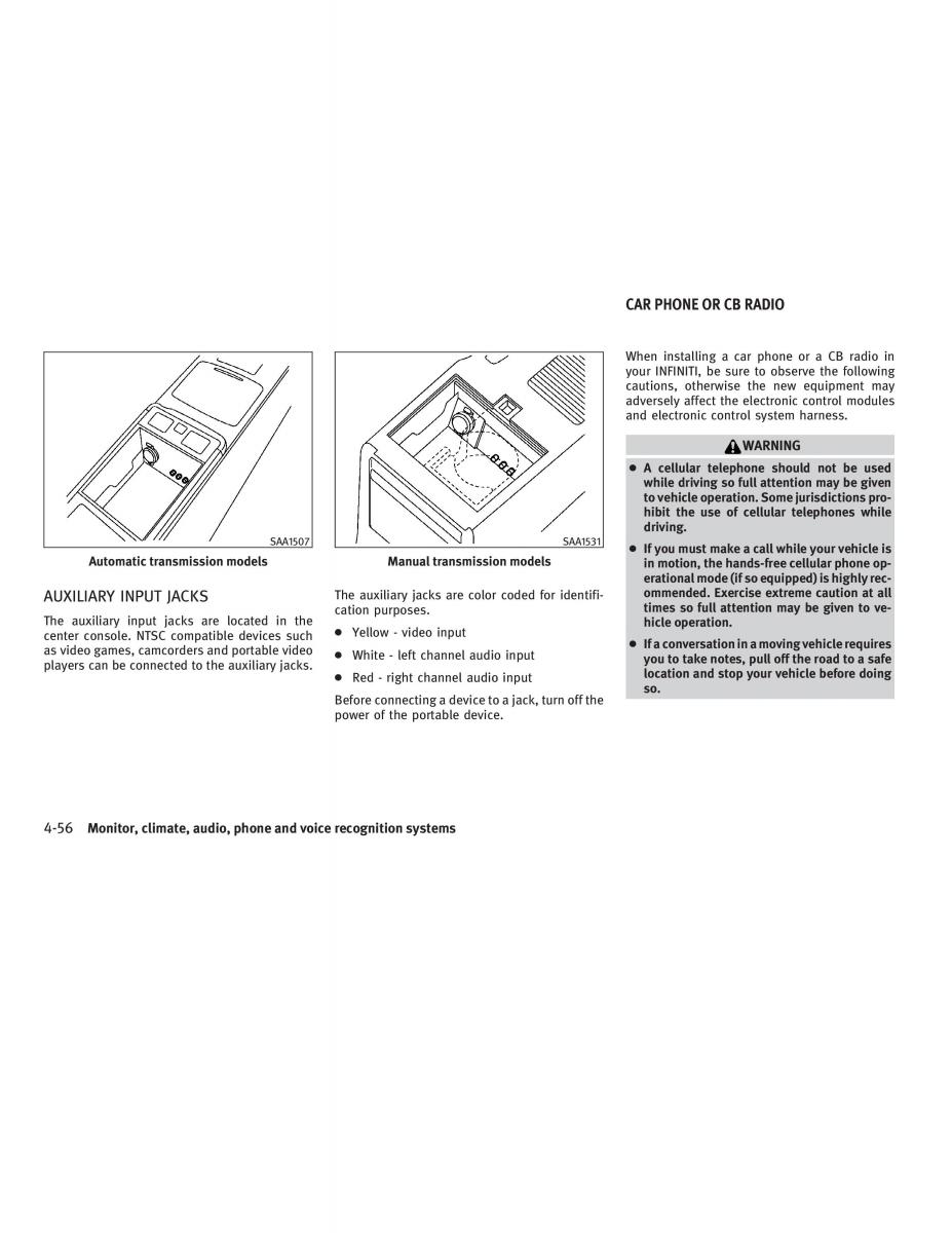 Infiniti G V37 Coupe owners manual / page 224