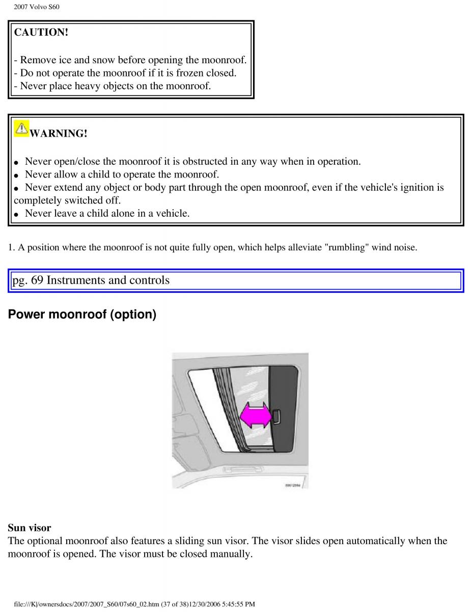 Volvo S60 owners manual / page 82