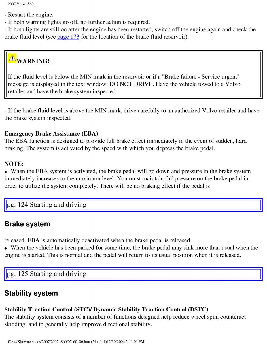 Volvo S60 owners manual / page 146